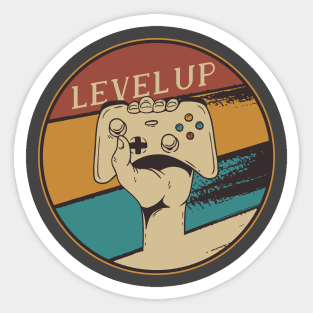 Level Up Retro Gamer Sticker